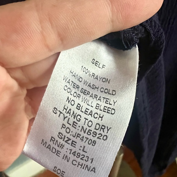 Kori Floral Navy and Purple Blouse - Picture 6 of 6